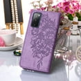 thumbnail image 5 of Mantto Samsung S20 FE Case, Magnetic Folio Butterfly Patterned Wallet Case, PU Leather with Wrist Strap Credit Card Holder Slots Kickstand Protective Cover For Samsung Galaxy S20 FE, Lightpurple, 5 of 9