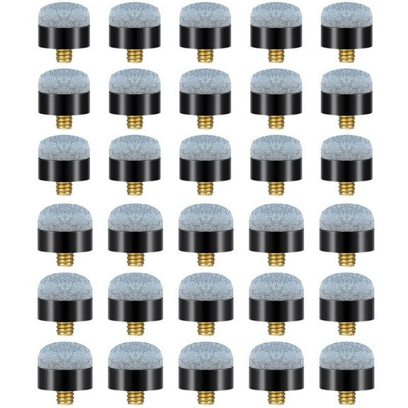 30Pcs Pieces 12 mm/13 mm Billiard Pool Cue Stick Tips Screw on Tips Ferrules Replacement Billard Pool Accessories,15 * 13MM club heads 15 * 12MM club heads,as shown