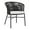 Black, variant on Freycinet Dining Chair Black Dining Chair, Modern Style, Removable and washable cushion cover, Steel, Outdoor Dining