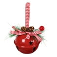 thumbnail image 2 of Dserfhy Christmas Bell Ornaments with Pinecones Berries Plaid Bow Rustic Metal Jingle Bells Xmas Tree Hanging Decor for Holiday Door Window Tree Party Decor, 2 of 8