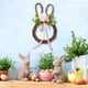 thumbnail image 5 of pstuiky Adorno de Pascua con forma de conejito y huevo de Pascua lazo de imitación de ratán corona redonda decoración para exteriores hogar y mesa., 5 of 6