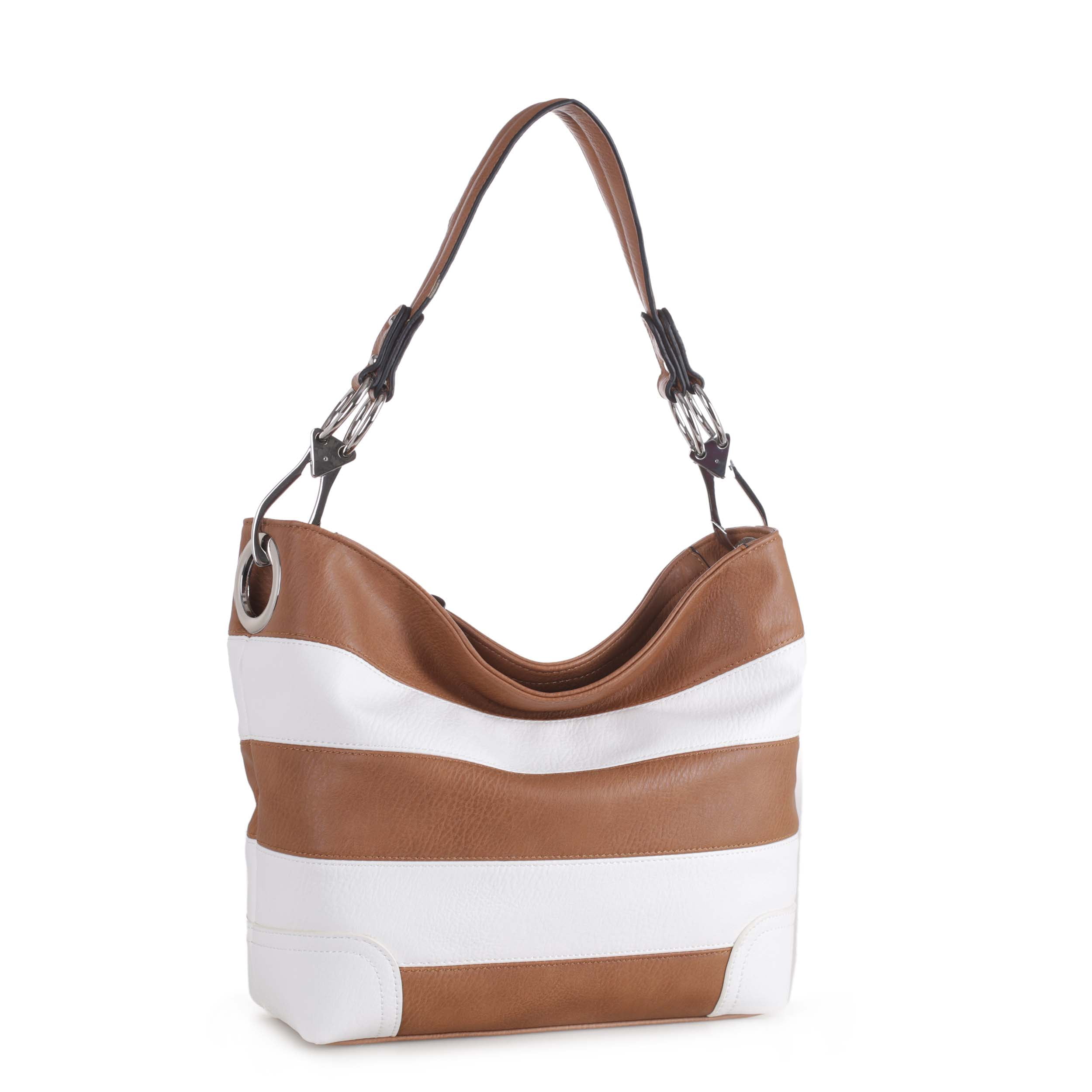 brown leather hobo bolsa