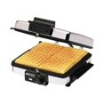 thumbnail image 1 of BLACK+DECKER 3-in-1 Waffle Maker with Nonstick Reversible Plates, Stainless Steel, G48TD, 1 of 4