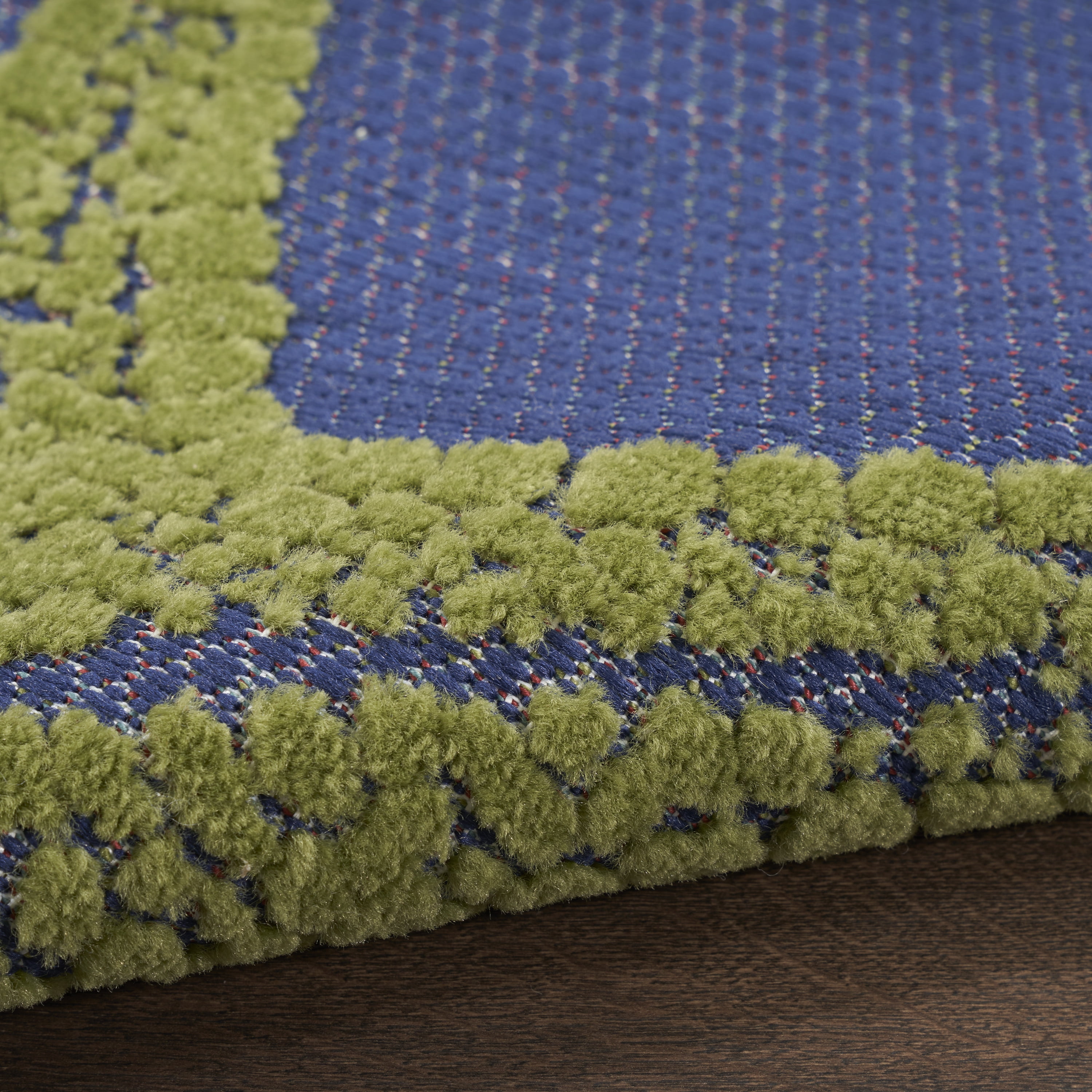 Nourison Aloha Indoor/Outdoor Blue Multicolor 5'3" x 7'5" Area Rug (5x7)