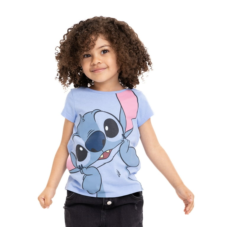 Lilo & Stitch Disney Stitch Toddler Girls Short Sleeve Fashion Tee, 4-Pack, Sizes 2t-5t, Toddler Girl's, Size: 4T, Multicolor
