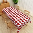 thumbnail image 3 of Valentines''s Day Rectangle Tablecloth 60x84inch Love Red Heart Polyester Waterproof Table Cloth Outdoor Table Cover for Dining Table Buffet Parties and Camping, Red, 3 of 5