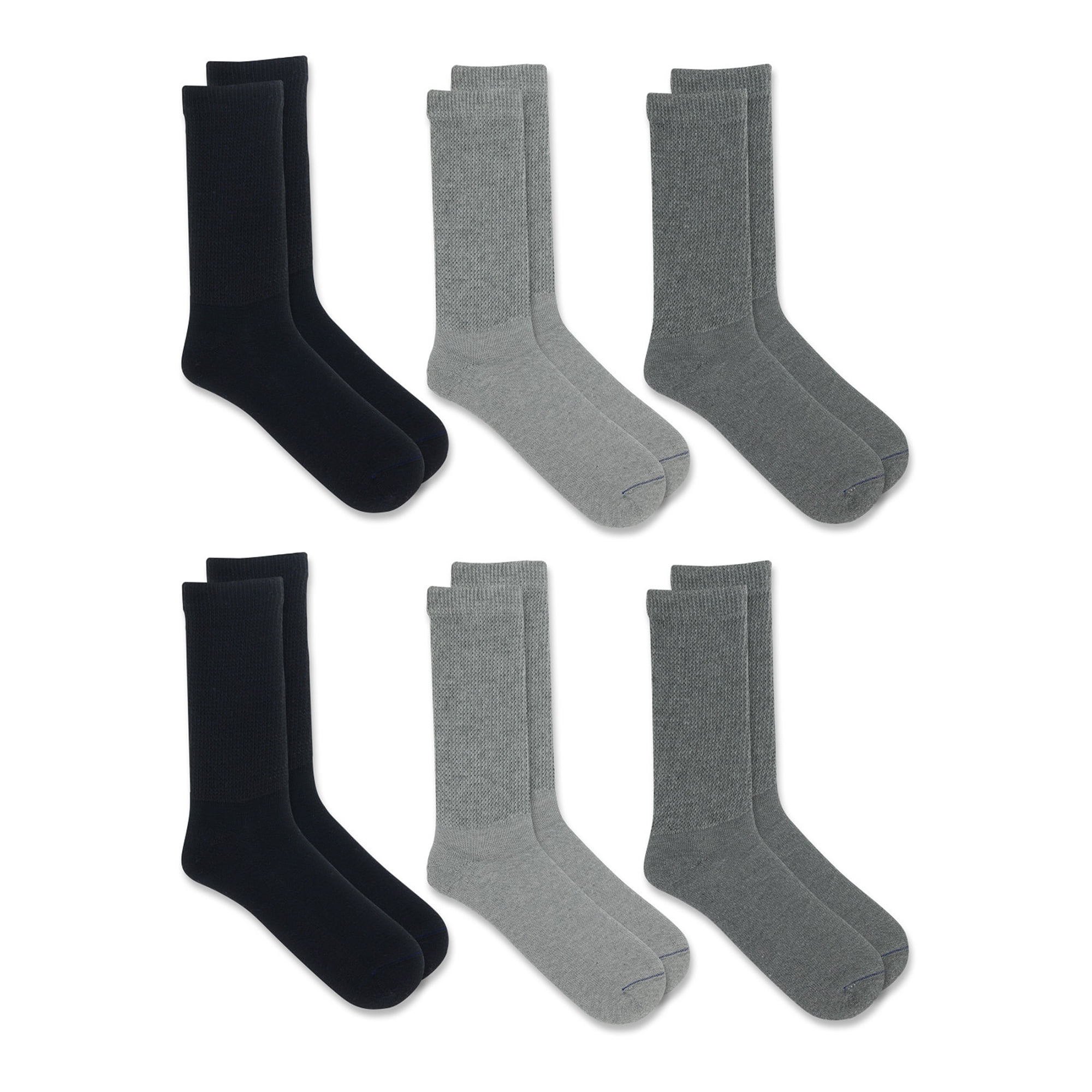 Dr. Scholl's Men's Diabetes and Circulatory Crew Socks, 6 Pack