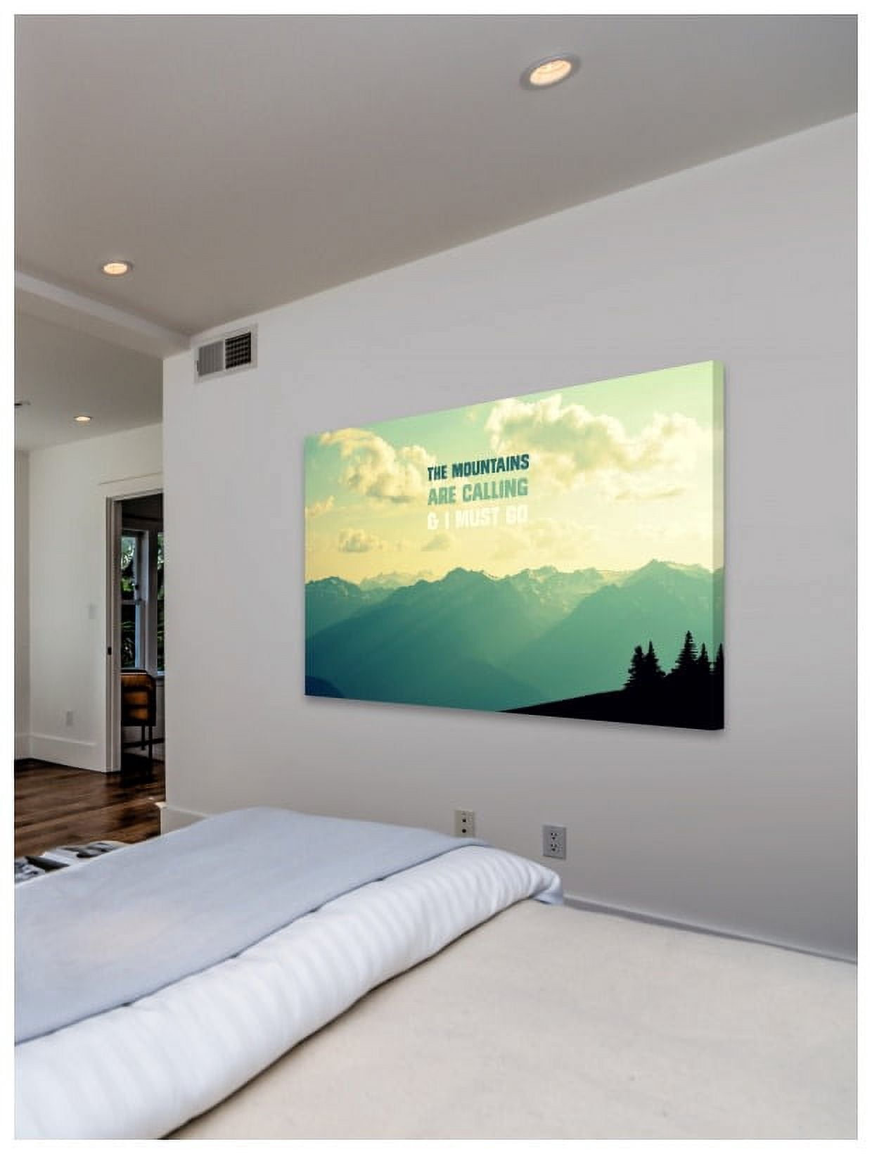 Marmont Hill "The Mountains Text" by Robert Dickinson Painting Print on Canvas