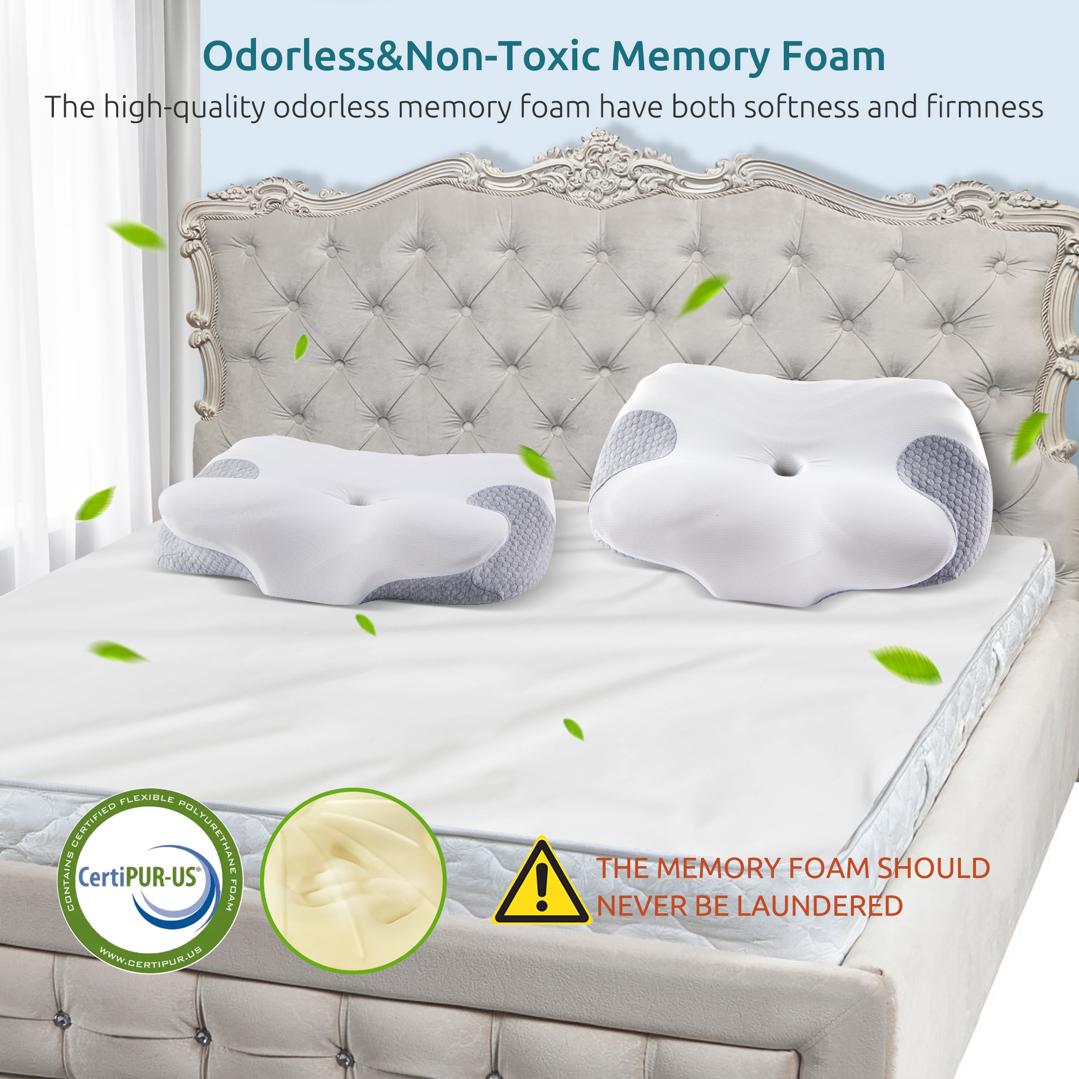 Moonorah Cervical Memory Foam Pillow Queen photo 8