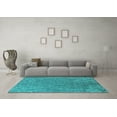 thumbnail image 3 of Ahgly Company Indoor Rectangle Oriental Turquoise Blue Industrial Area Rugs, 3' x 5', 3 of 4