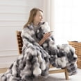 thumbnail image 7 of Cozy Faux Fur Throw Blanket for Couch-Warm Fuzzy Throw Blanket, Soft Plush Thick Bubble Blankets for Bedroom and Living Room, Furry Luxury Blanket, 50 x 60,Tie-Dye Grey, 7 of 7