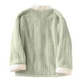 thumbnail image 3 of Uaswgudfs Women's Winter Warm Flannel Long Sleeve Button-Up Pajama Top, Soft Pure Cotton Sleepwear with Pockets, Cozy Thermal Loungewear for Home, 3 of 8