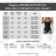 thumbnail image 6 of Olaglory Women's One Piece Swimsuit Tummy Control Slimming Bathing Suit for Women Color Block Adjustable Strap High Cut Swimwear, 6 of 7