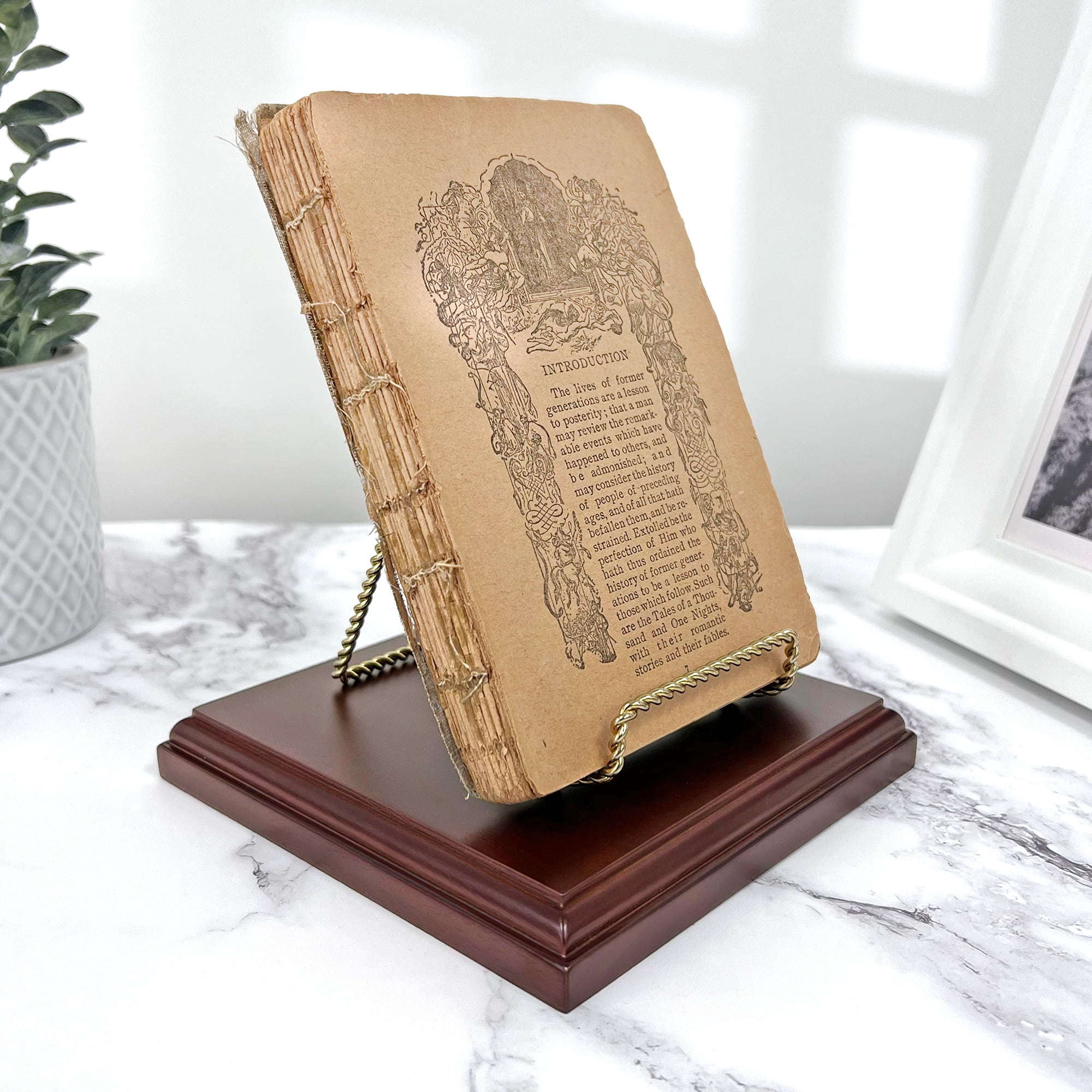 Bard's Twisted Gold-toned Wire Easel Stand, 3" H x 3" W x 4.5" D, Pack of 6
