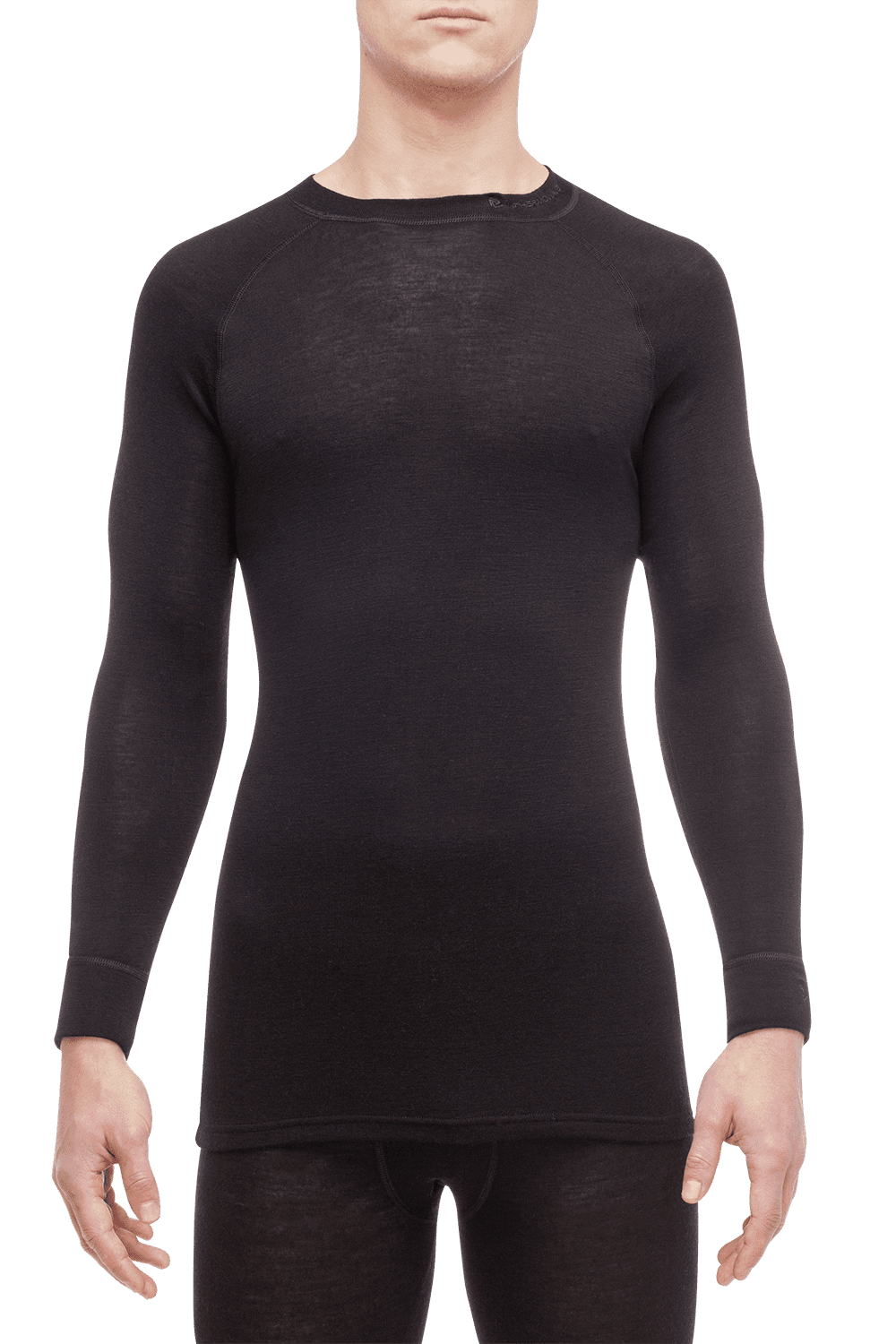 THERMOWAVE - MERINO WARM / Mens 100% Merino Wool Thermal Shirt / BLACK ...
