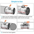 thumbnail image 5 of Uxcell 7.9 Inch Manual Control Volume Damper, Galvanized Iron Backdraft Damper for Air Duct, Airflow, Dryer Vent, 190mm, 5 of 6