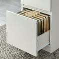 thumbnail image 3 of TMS Como Modern 20 in x 49.5 in x 29.75 in MDF Portable 2 Box Drawer/1 File Drawer Writing Desk, Black/White, 3 of 5