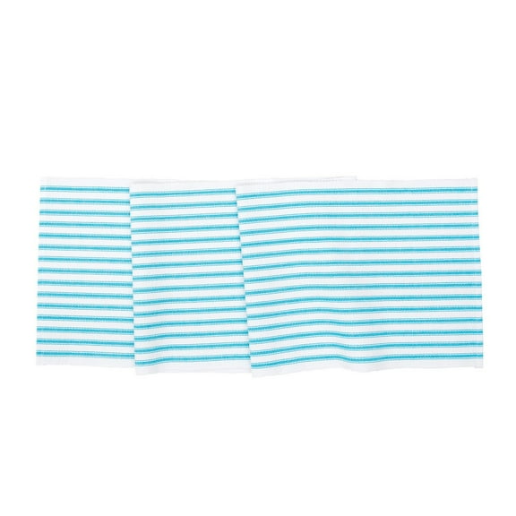 Ticking Stripe Turquoise Table Runner 13" x 72"