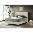thumbnail image 6 of Roundhill Furniture Mavela Wide Wale Corduroy Upholstery Panel Queen Bed, Cream, 6 of 6