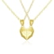 thumbnail image 1 of Decoración del hogar, collares para parejas, collar con imán tridimensional de corazón de amor, piedra de los deseos, atracción magnética, cadena de clavícula para novias y amigas., 1 of 3