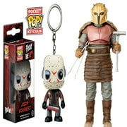 Keychain: Horror - Jason Voorhees Toy Figure+ The Black Series The Armorer Toy 6-Inch Scale The Mandalorian Collectible Action Figure, Pack of 2