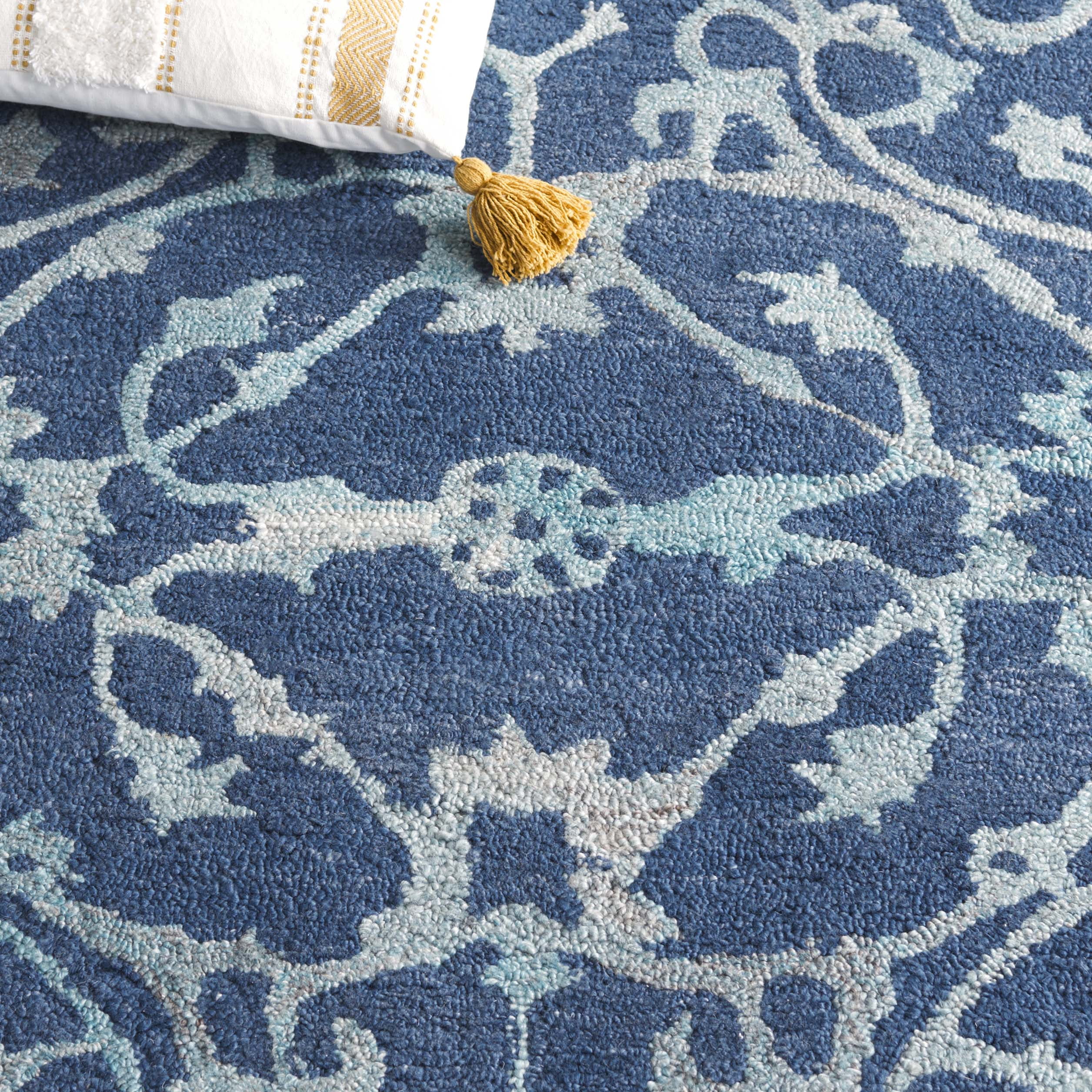 SAFAVIEH Anatolia Jamaar Floral Area Rug, Navy, 8' x 10'