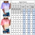 thumbnail image 2 of MYLookk Women Short Sleeve T Shirt Round Neck Tie Dye Print Loose Tops Blouse, 2 of 2