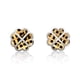 thumbnail image 1 of Aretes de oro 14k GIALLO Broquel Pay de corazones de oro amarillo mate y oro blanco brillante, 1 of 4