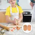 thumbnail image 2 of MasteelfCA 2Pcs Pastry DIY Pattern Maker Wooden Cookie Stamp Manual Moon Cake Press, 2 of 8