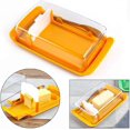 thumbnail image 2 of Caja para cortar mantequilla, recipiente para guardar queso y mantequera, color amarillo, 2 of 4