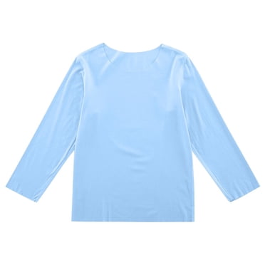 Kukoosong Baby Boys' Girls' Fall Base Layer Tops Toddler Crew Neck Long Sleeve Pullover Tops Baby Girl Clothes Solid Color T-Shirts for 2 Years