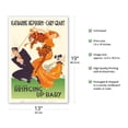 thumbnail image 2 of Bringing Up Baby (L’Impossible Monsierur Bébé) - Starring Katharine Hepburn Cary Grant - Vintage French Movie Poster by Bernard Lacy c.1938 - Master Art Print (Unframed) 13in x 19in, 2 of 4