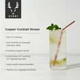 thumbnail image 3 of Viski Stainless Steel Copper Cocktail Straws, Drinking Straws, Set of 4, 3 of 8