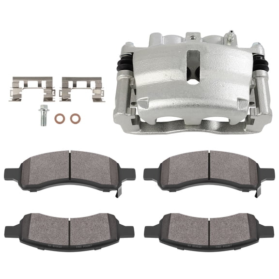 ECCPP Brake Calipers and Brake Pads Kits Compatible For 2008-2017 For Buick For Enclave,2006-2007 For Buick For Rainier,2006-2009 For Chevrolet For Trailblazer Front Left 18B5004 D1169-8410 5PCS
