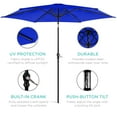 thumbnail image 6 of Best Choice Products 10ft Outdoor Steel Market Patio Umbrella w/ Crank, Tilt Push Button, 6 Ribs - Resort Blue, 6 of 8