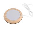 thumbnail image 1 of Posavasos con aislamiento para taza de café USB, posavasos con aislamiento, calentador eléctrico de alta potencia de 5w, placa calefactora para bebidas, té y leche de grano de madera, 1 paqu, 1 of 5