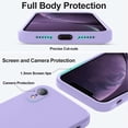 thumbnail image 4 of TEMOGU-Compatible with iPhone XR Case, Upgraded Liquid Silicone with [Flat Edges] [Camera Protection] [Soft Anti-Scratch Microfiber Lining] Phone Case for iPhone 10 XR 6.1 inch - Light Purple, 4 of 4