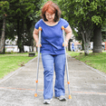 thumbnail image 2 of Magshion Lightweight Aluminum Crutches, 9 Gears Adjustable, 37"-45" Tall, 220lbs Weight Capacity Universal Underarm Crutches for Junior, 2 of 9