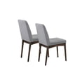 thumbnail image 2 of Grey Fabric Upholstered Dining Chair, Brown (Set of 2), 2 of 4