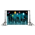 thumbnail image 3 of ABPHOTO 7x5ft Photography Backdrop Cartoon City Landscape Town Wallpaper Illration Skyscraper Fireworks Happy Birthday Photo Background Backdrops, 3 of 4
