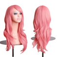 thumbnail image 2 of Pelucas onduladas para mujer, pelo largo ondulado de 28 ", resistente al calor, para Cosplay, con flequillo, verde, Arco Iris, corto, 2 of 4