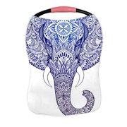 ECZJNT Tattoo Elephants Ornaments Nursing Cover Baby Breastfeeding Infant Feeding Cover Baby Car Seat Cover