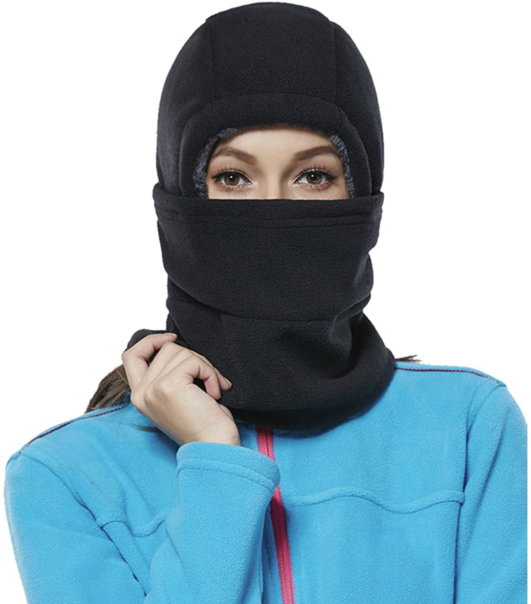 Kids Warm Winter Double Layer Fleece Windproof Balaclava Ski Face Mask Hat Caps