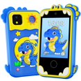 thumbnail image 1 of Juguete de dinosaurio para niños con pintura de viento para teléfonos inteligentes con pantalla de 2.8 pulgadas, azul, 1 of 7