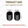 thumbnail image 2 of Uxcell 15mm/0.59" Rubber End Caps 44Pcs Covers Flexible Caps Covers Blot Protector Black, 2 of 6