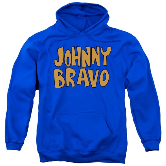 Johnny Bravo Jb Logo Adult Pullover Hoodie Sweatshirt Royal Blue