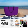 thumbnail image 5 of Xecao Purple for versatile beach bag for women includes zipper pockets and waterproof material, ideal for vacations and adventures., 5 of 7