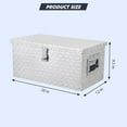 thumbnail image 5 of 20 Inch Heavy Duty Aluminum Diamond Plate Tool Box Pick Up Truck Bed RV Trailer Toolbox Waterproof Square Storage Organizer with Side Handle, Lock and Keys -20"x 12"x 10", 5 of 9