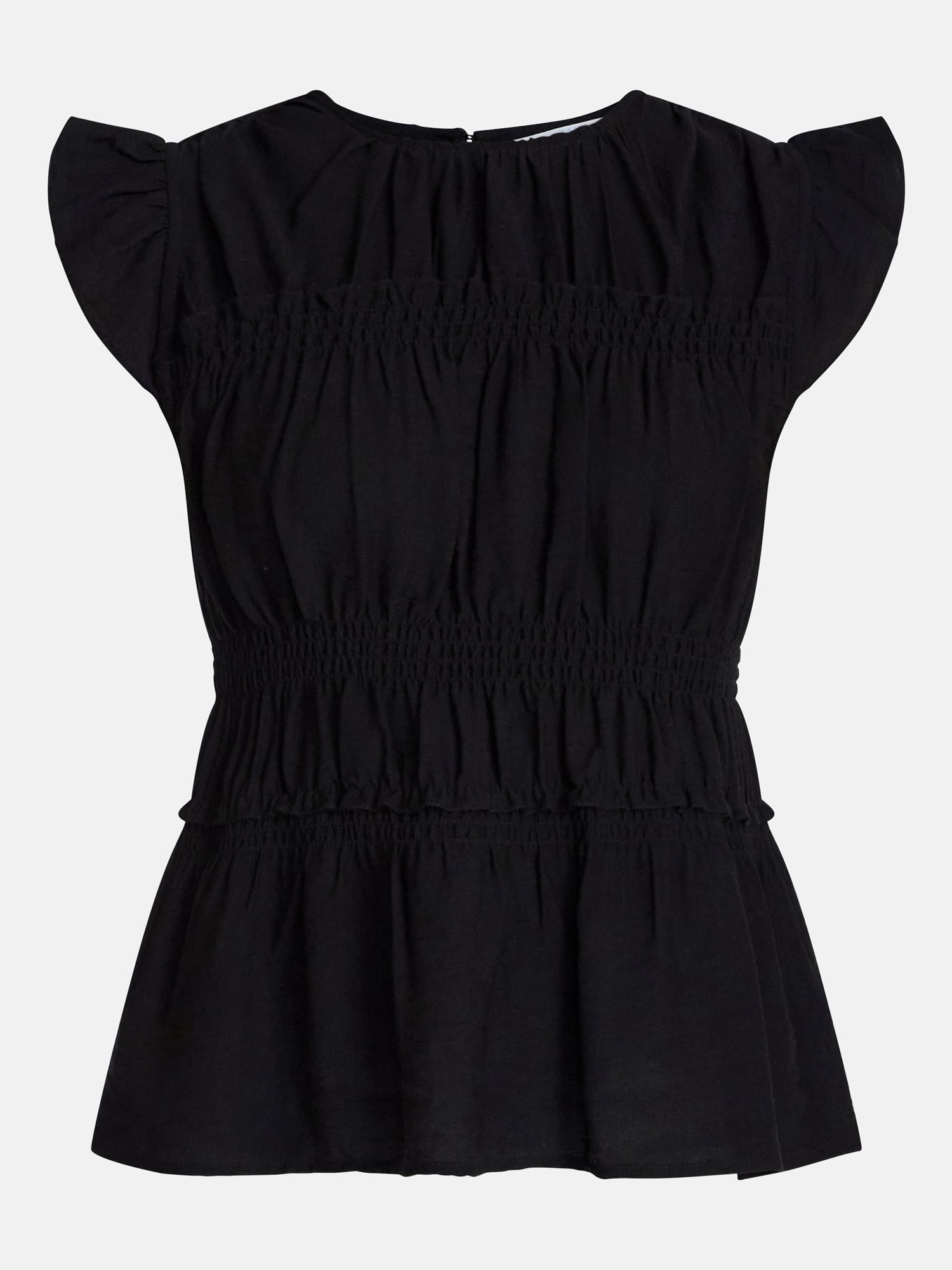 Time and Tru Women's Sleeveless Smocked Femme Top, Sizes XS-XXXL