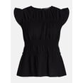 thumbnail image 6 of Time and Tru Women's Sleeveless Smocked Femme Top, Sizes XS-XXXL, 6 of 6